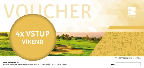 4 x GREEN FEE, víkend