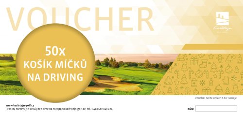 Míčky na driving range - 50 košíků (50 x 50 míčků)