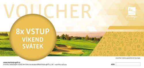 8x GREEN FEE, všední den